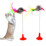 Interactive Toy Stick Feather Wand With Small Bell Mouse Cage