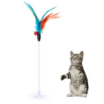 Interactive Toy Stick Feather Wand With Small Bell Mouse Cage