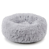 Fleece Pet Lounger Soft Plush Round Pet Bed