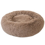 Fleece Pet Lounger Soft Plush Round Pet Bed