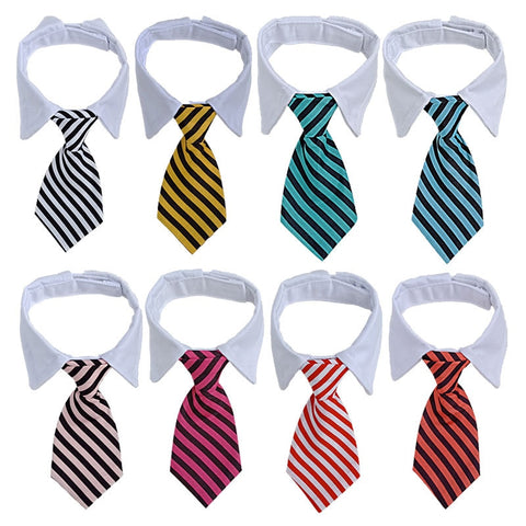 16 Styles Cat Adjustable Striped Tie for Small Medium Cat