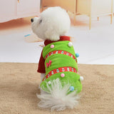Snowman Stripe Puppy Dog Jacket Coat