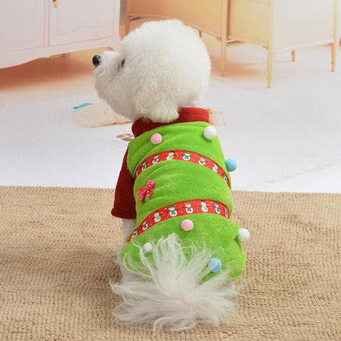 Snowman Stripe Puppy Dog Jacket Coat