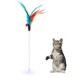 1 Pieces Interactive Suction Feather Wand Cat