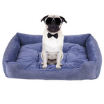 Solid Color Plush Cushion Dogs Removable Mattress Bed