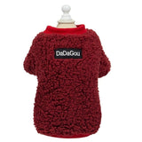 Soft Letter Lamb Velvet Simplicity Thickened Coat for Cats and Dogs