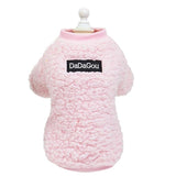 Soft Letter Lamb Velvet Simplicity Thickened Coat for Cats and Dogs