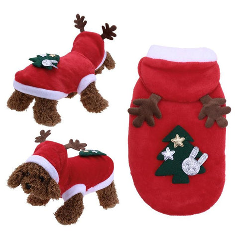 Christmas Santa Costume for Small Medium Dogs Pug Chihuahua Yorkshire