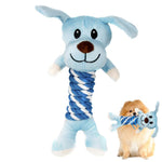 Chew Squeaker Pet Toys Plush Bear With Rope