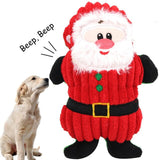 Christmas Santa Claus Chew Squeaker Pet Plush Toys