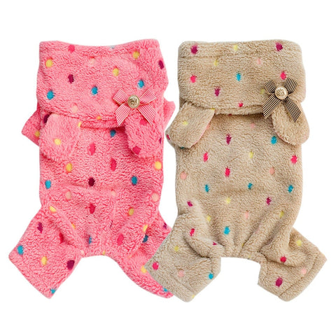 Coral Fleece Dog Hoodie