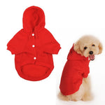Small Dog Clothes Cute Fleece Pocket Cartoon Solid Hoodie