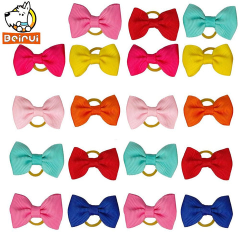 50/100 Pieces Plain Color Handmade Nylon Dog Hair Bows