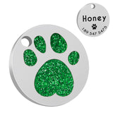 Glitter Personalized Dog ID Tag Customized