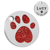 Glitter Personalized Dog ID Tag Customized