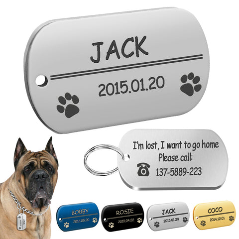 Metal Military Dog ID Tag Customized