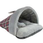 Pet Bed Creative Slipper Design Grids Soft Plush Pet Nest Bed