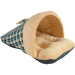 Pet Bed Creative Slipper Design Grids Soft Plush Pet Nest Bed
