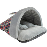 Pet Bed Creative Slipper Design Grids Soft Plush Pet Nest Bed