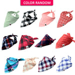 5 Pieces Dog Plaid Pet Scarf Bow Ties